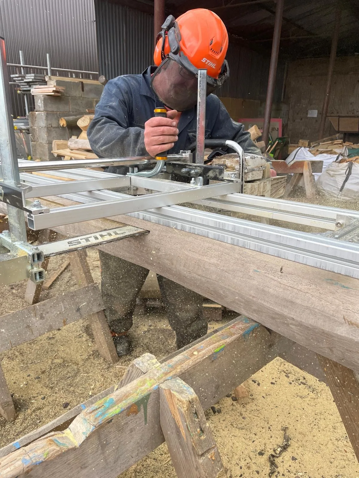 Pole Planking with an Alaskan Saw